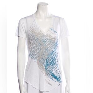 Helmut Lang V Neck t- shirt printed